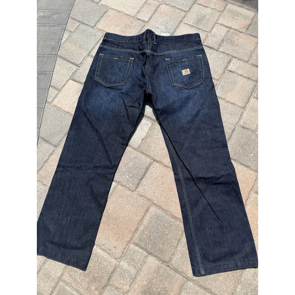 Carhartt B307 DSN Slim Fit Jeans Men's 38x30 Dark Wash 100% Cotton Workwear